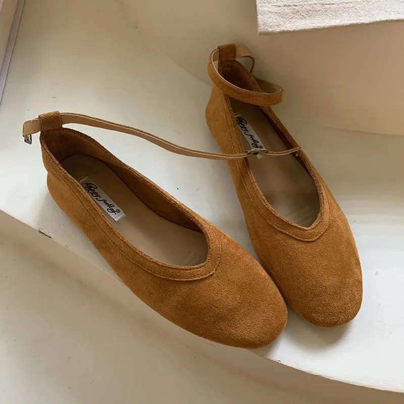 

2025 Brand Autumn Women Flat Shoes Ladies Round Toe Mary Jane Shoes Soft Sole Shallow Slip On Ballerinas Shoe Dree Shoes Mule