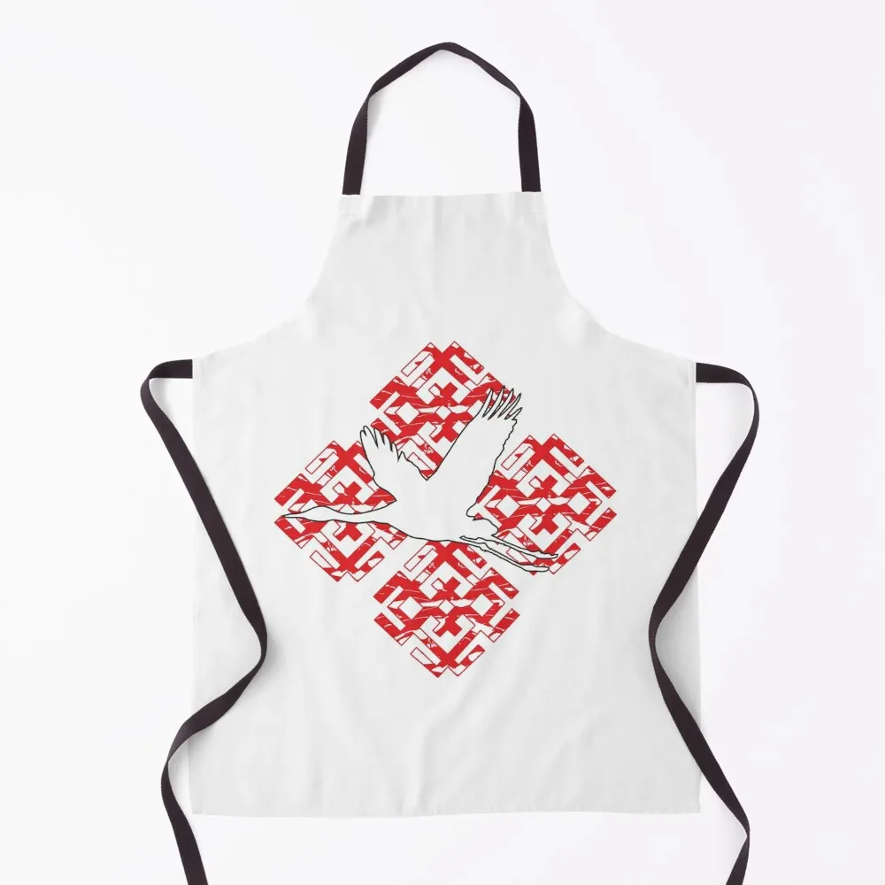 

Белы бусел — сымбаль Беларус Apron Children'S Kitchen Things And For Home for kitchen useful For Girl Apron