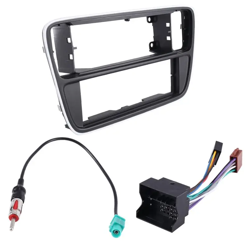 Рамка-панель для автомагнитолы 1 DIN с кабелем и антенной для VW Up, Skoda Citigo, Seat Mii 2012+ - ABQF