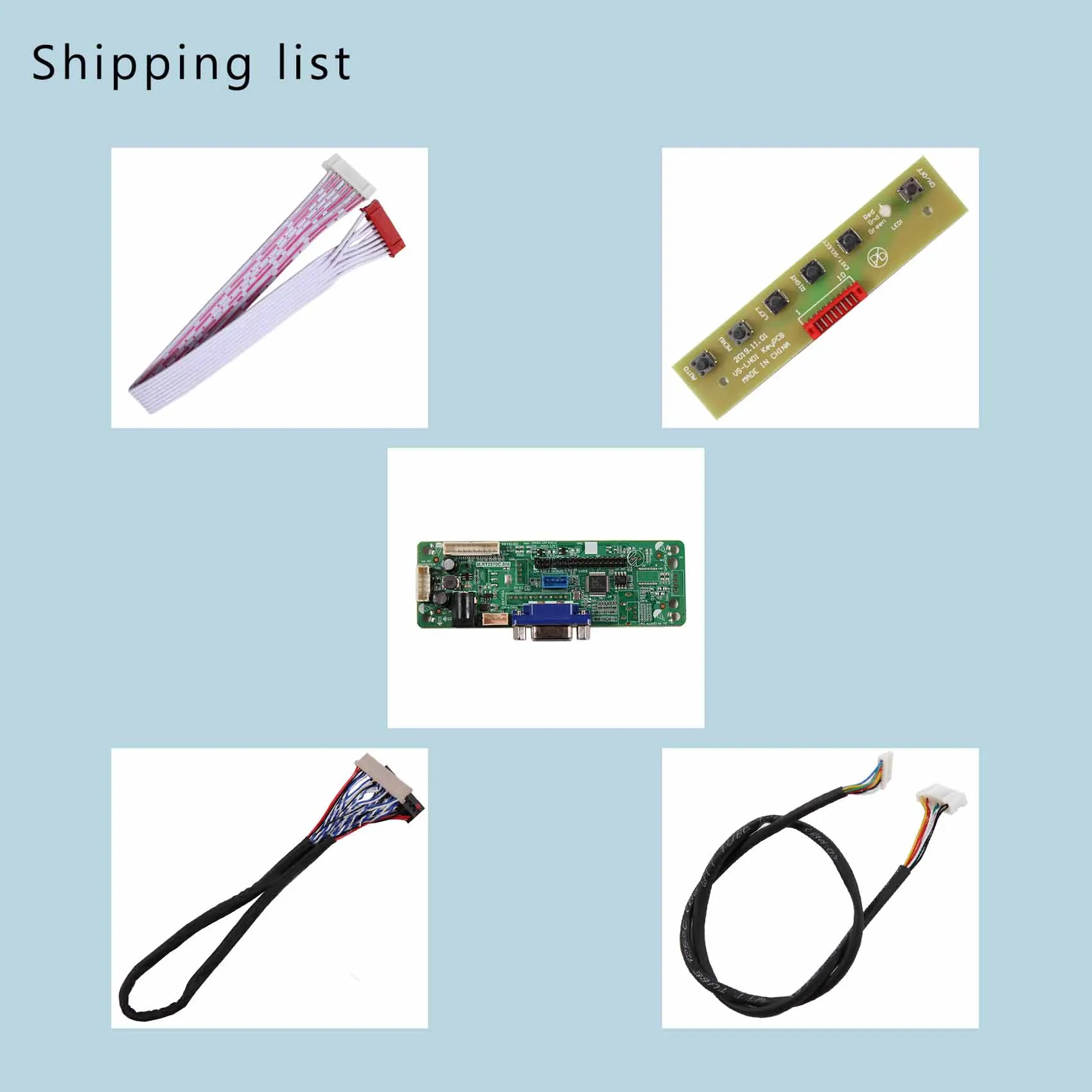 Плата контроллера VGA + LCD работает для 12,1 дюймового 1024X768 G121X1-L04 ЖК-экрана