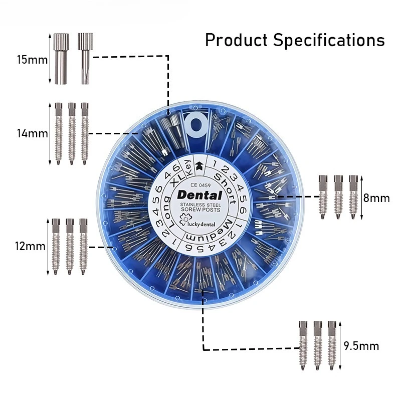 Stainless Steel Root Canal Threaded Posts For Dental Restoration_voghion.com