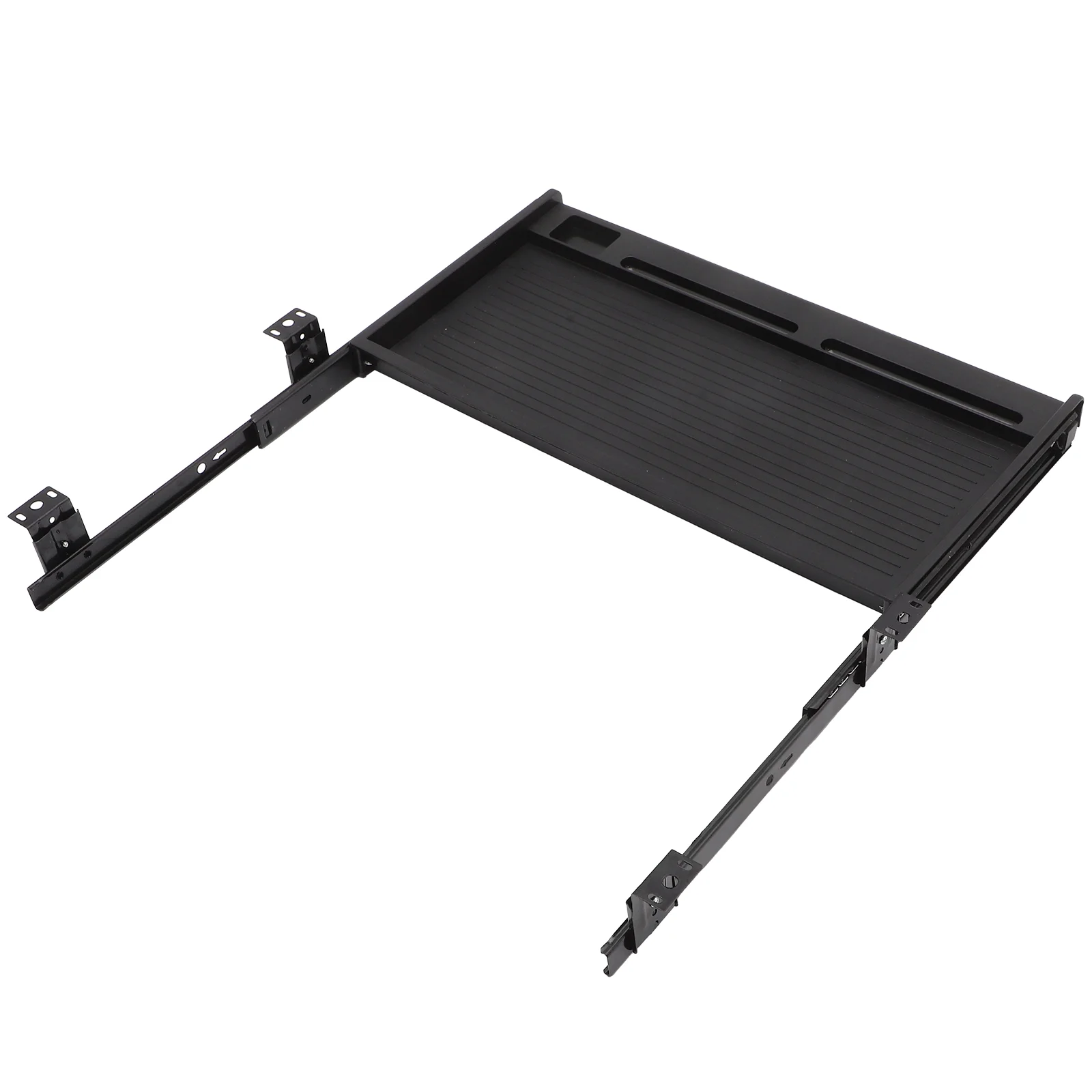 

Laptop Desk Stand Keyboard Tray under Drawer Shelf The Sliding Black Pull Out Slide Office