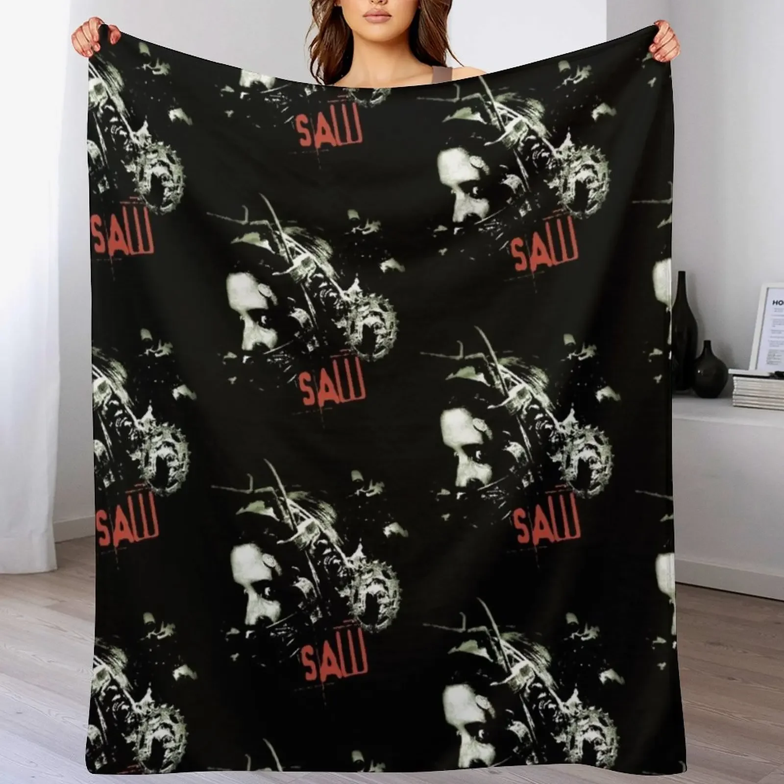 

Vintage Saw Movie Throw Blanket Heavy Decorative Beds bed plaid warm winter Blankets