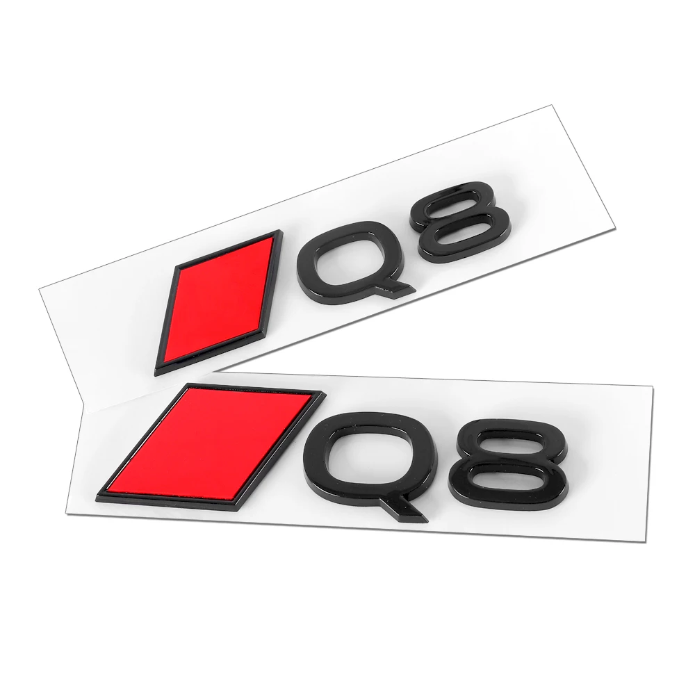 3D Aluminium Emblem Aufkleber für Audi Q3 Q4 Q5 Q6 Q7 Q8 – Auto-Styling Heckklappen-Emblem Dekoration Autozubehör – Detail 4