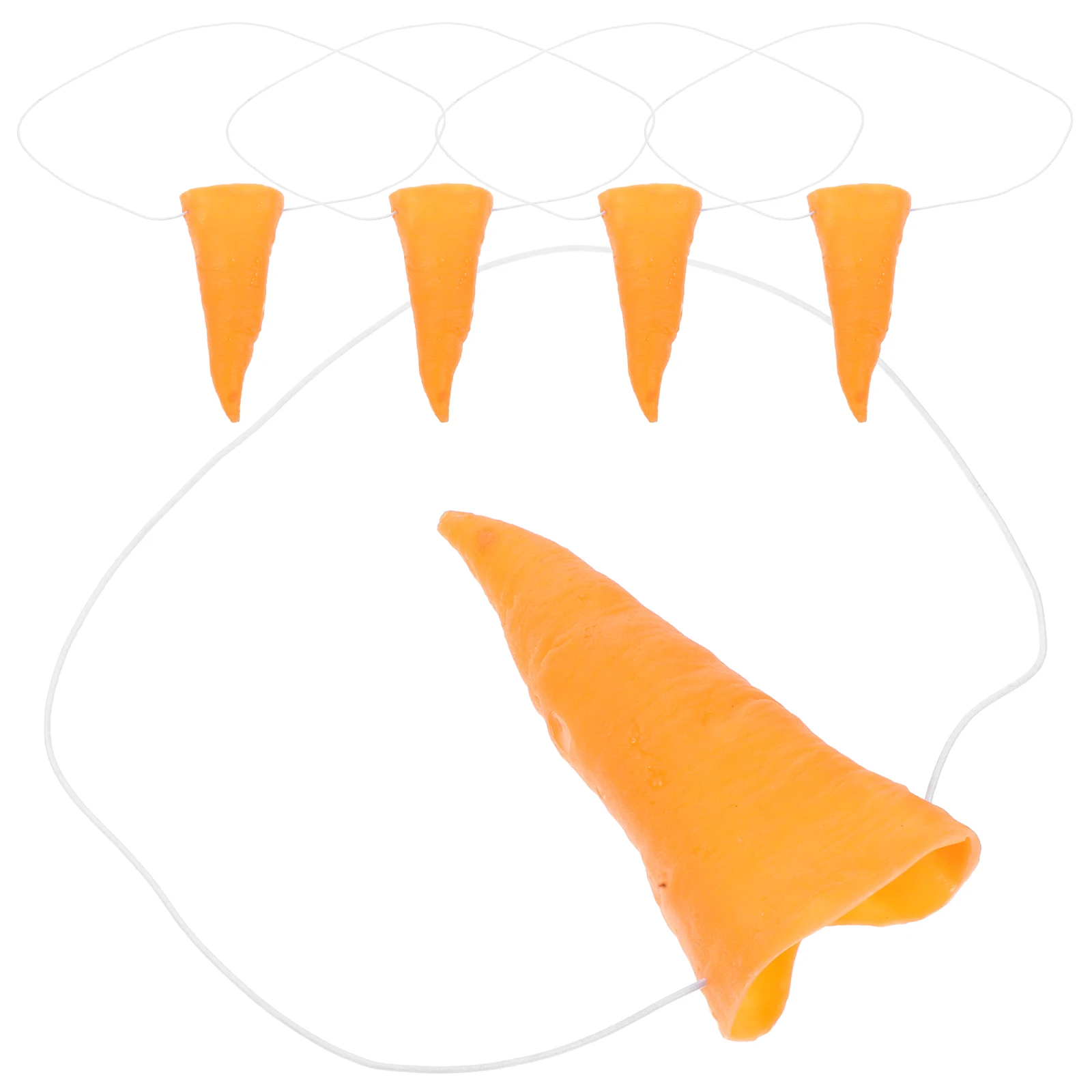 

8pcs Vinyl Carnival Snowman Carrot Nose Nose for Snowman Carnival Props Christmas Costumes Winter Accessories