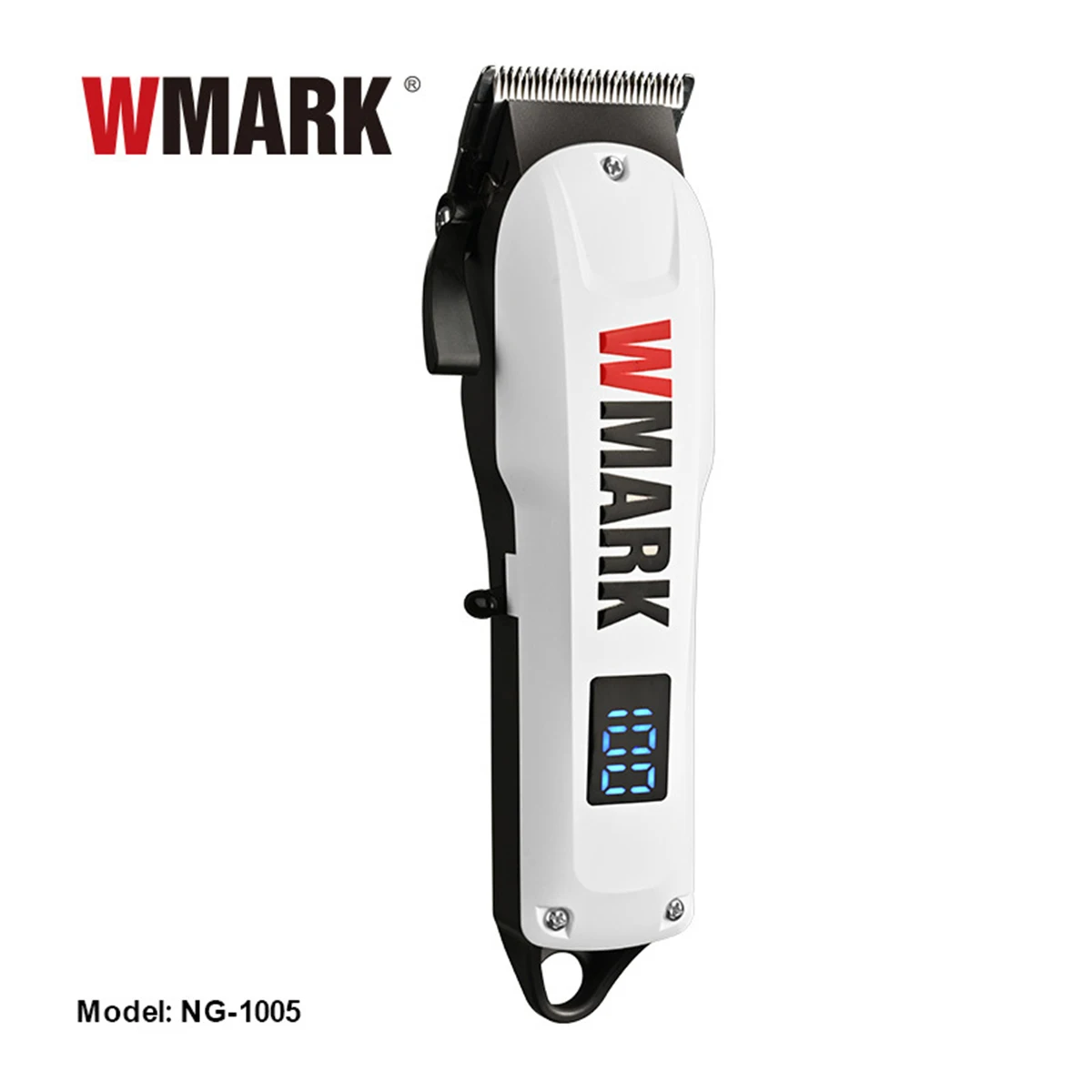 WMARK NG-1005 مقص الشعر للرجال 7500 دورة في الدقيقة شاشة LED منخفضة الضوضاء اللاسلكي USB المهنية آلة قطع الشعر المتقلب