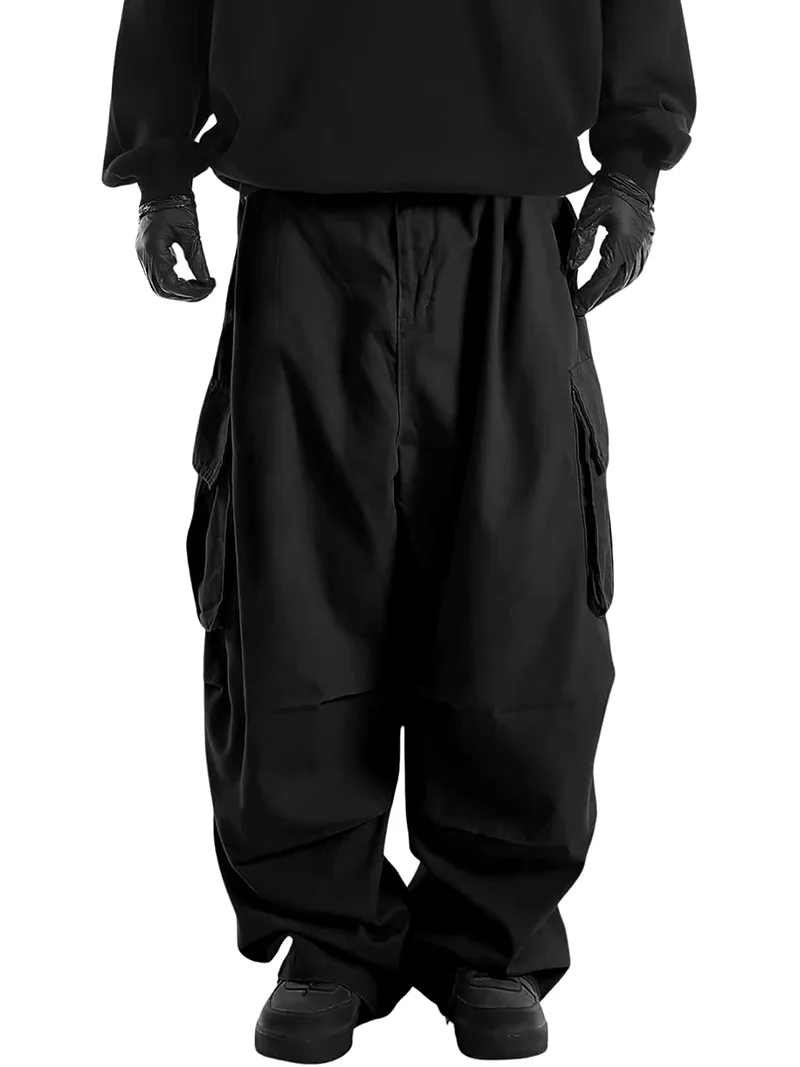 Amerikanischer Hip-Hop-Streetwear-Stil: Trendige Weite Jogginghose für Männer und Frauen, Leichte Cargo-Hose mit Mehreren Taschen, Lässige Hose – Detail 9