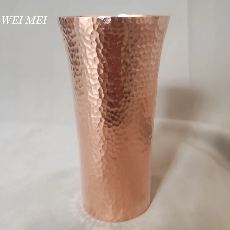 

Vintage Pure Copper Coffee Mug,Camping 400 ml Handcrafted Hammer Texture Cold Drink Cup,Friends Unique Gifts Tea Cup Tableware