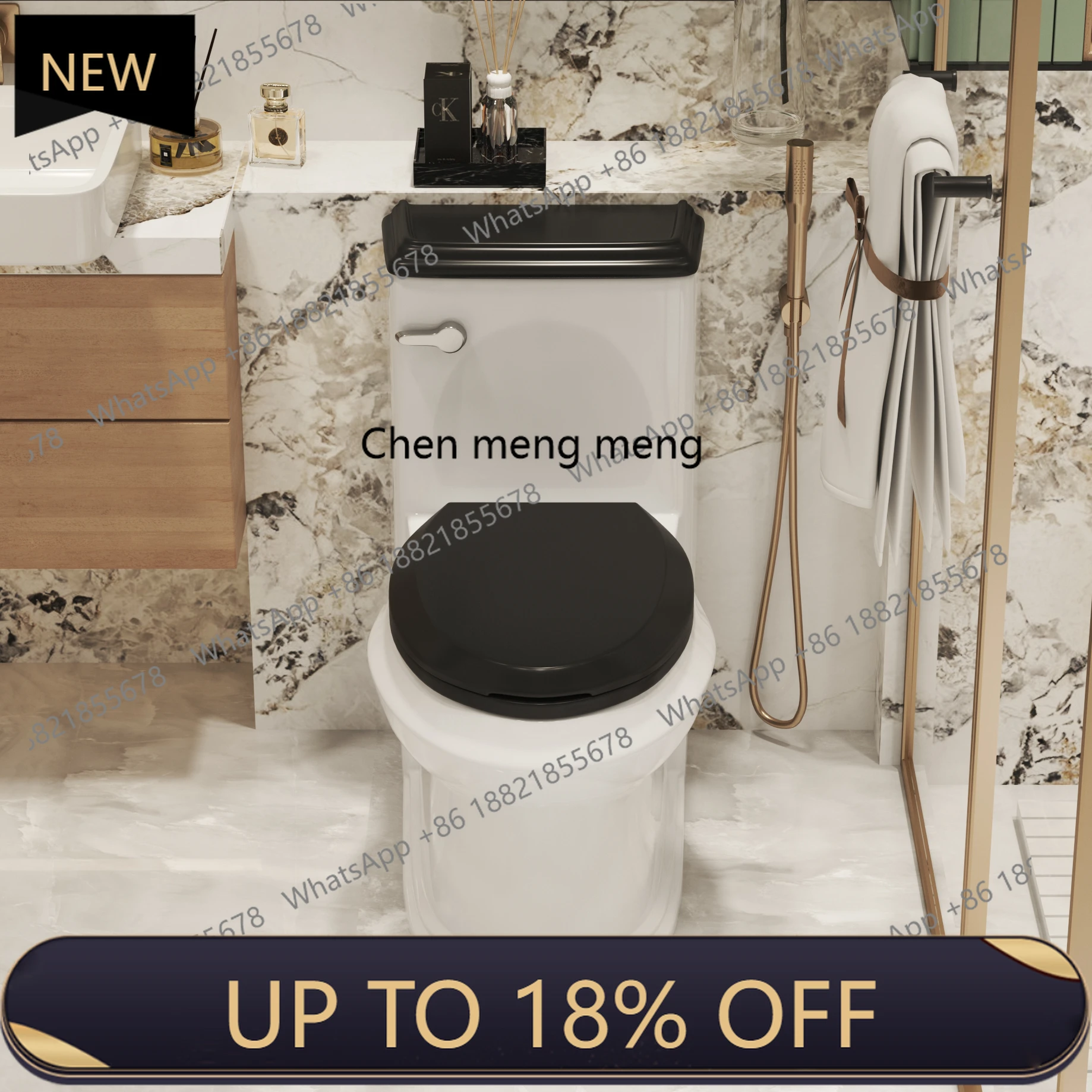 

European retro siphon toilet black home bathroom creative French toilet