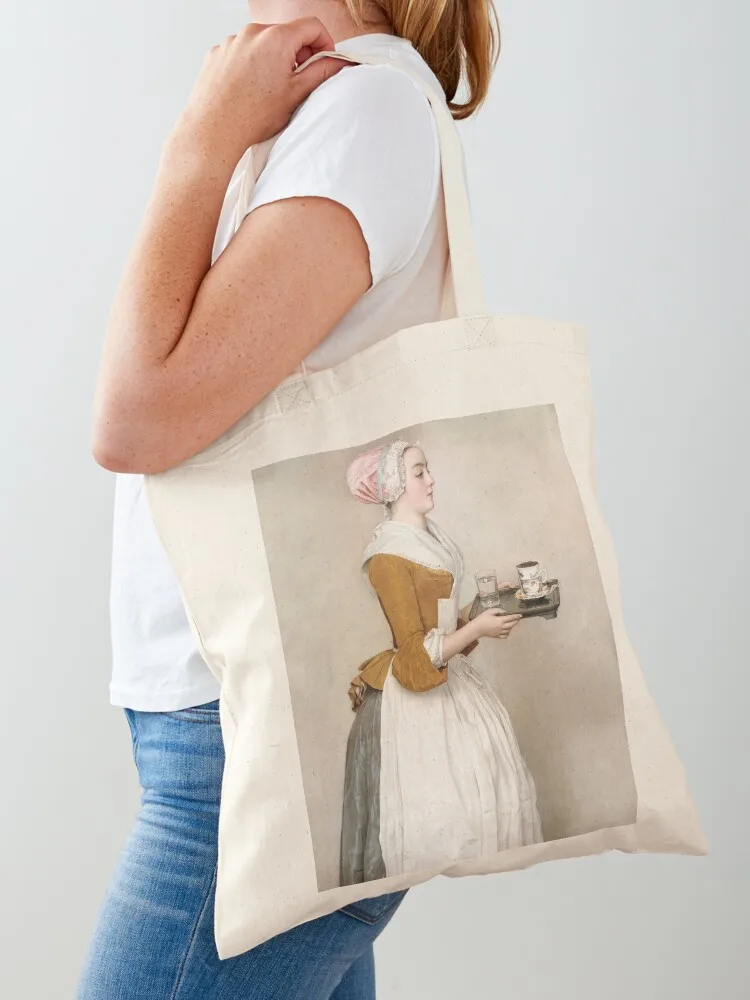 

Jean-Etienne Liotard - The Chocolate Girl Tote Bag hand bag ladies university shopper bag shopper woman tote canvas