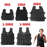 Traje de entrenamiento de pesas de 3/15/35kg, 1-50kg, bolsa vacía, chaleco para correr, chaqueta de peso ajustable, equipo de entrenamiento para trotar