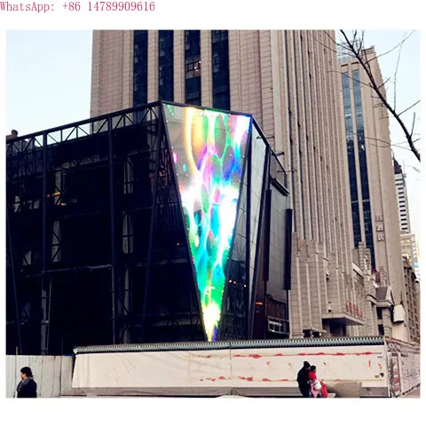 Flexible Transparent LED Mesh Display Screen Outdoor Advertising Scrolling Video Wall Soft Foldable Net Light for Glass Curtain