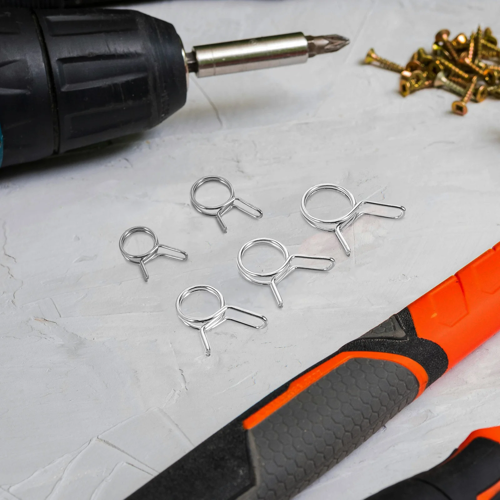 

100pcs Double Wire Spring Hose Clamp Stainless Steel For Irrigation Air Pipe Water Tube Vacuum Hose Clamps Hardware Fittings