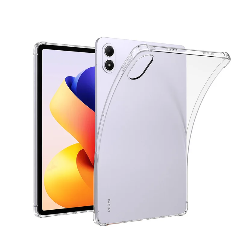 

Подушки безопасности из мягкого ТПУ для Redmi Pad 2 Pro 12,1 дюйма, чехол 2025 года, прозрачная крышка, прозрачный чехол, силиконовая задняя крышка для планшета