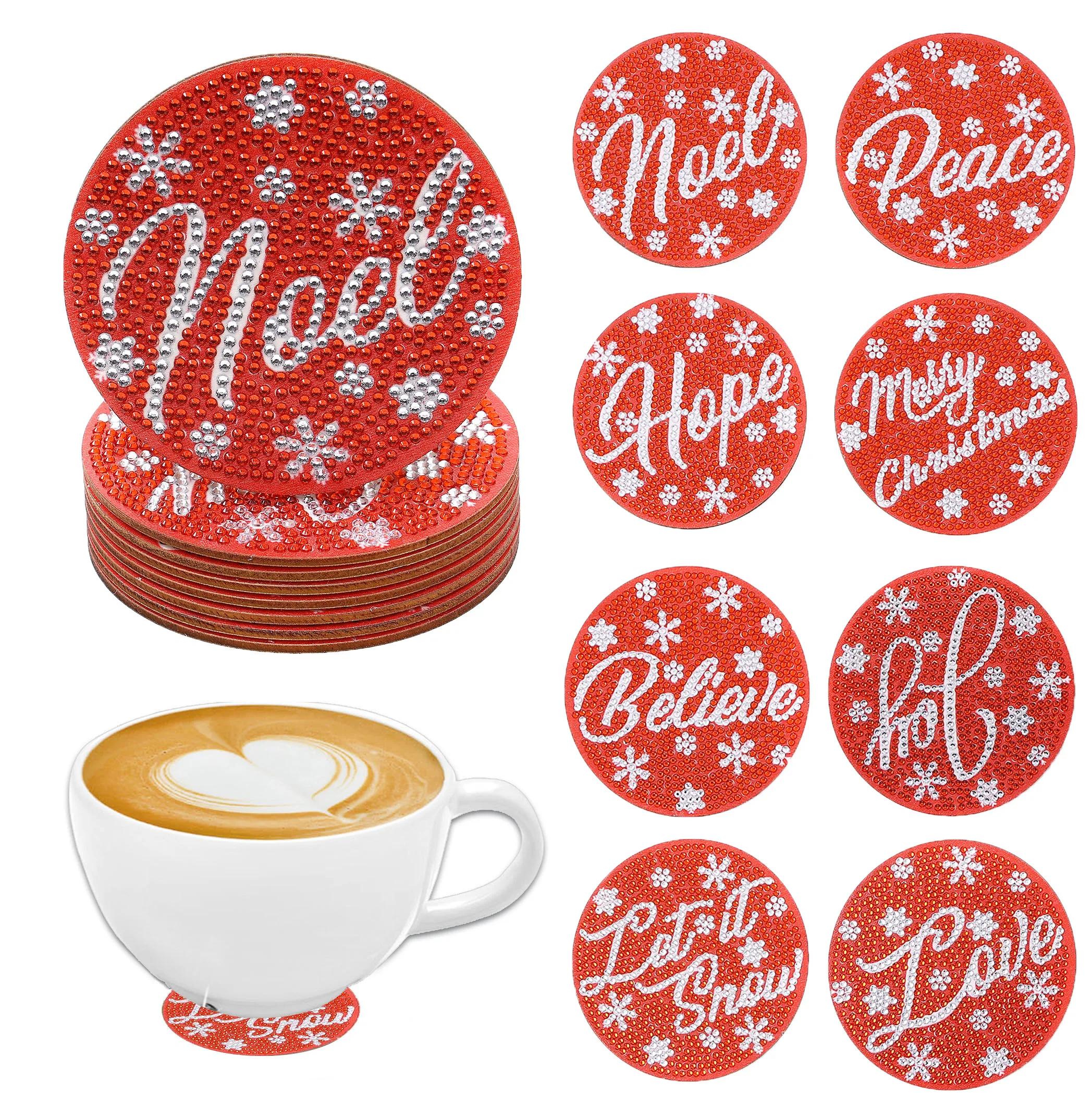 

8. набор алмазной живописи подставки без подставок для украшения кристаллов своими руками и ромбовидной вышивки. Рождественские узоры.