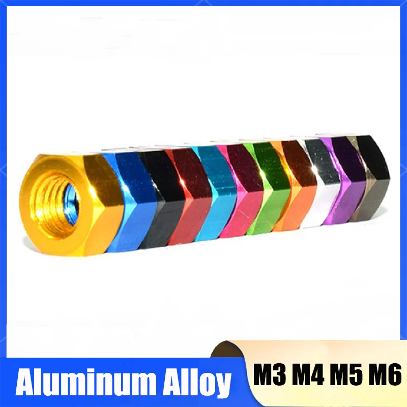 5Pcs M3 M4 M5 M6 Anodized Colorful Aluminum Hex Nut For RC Models
