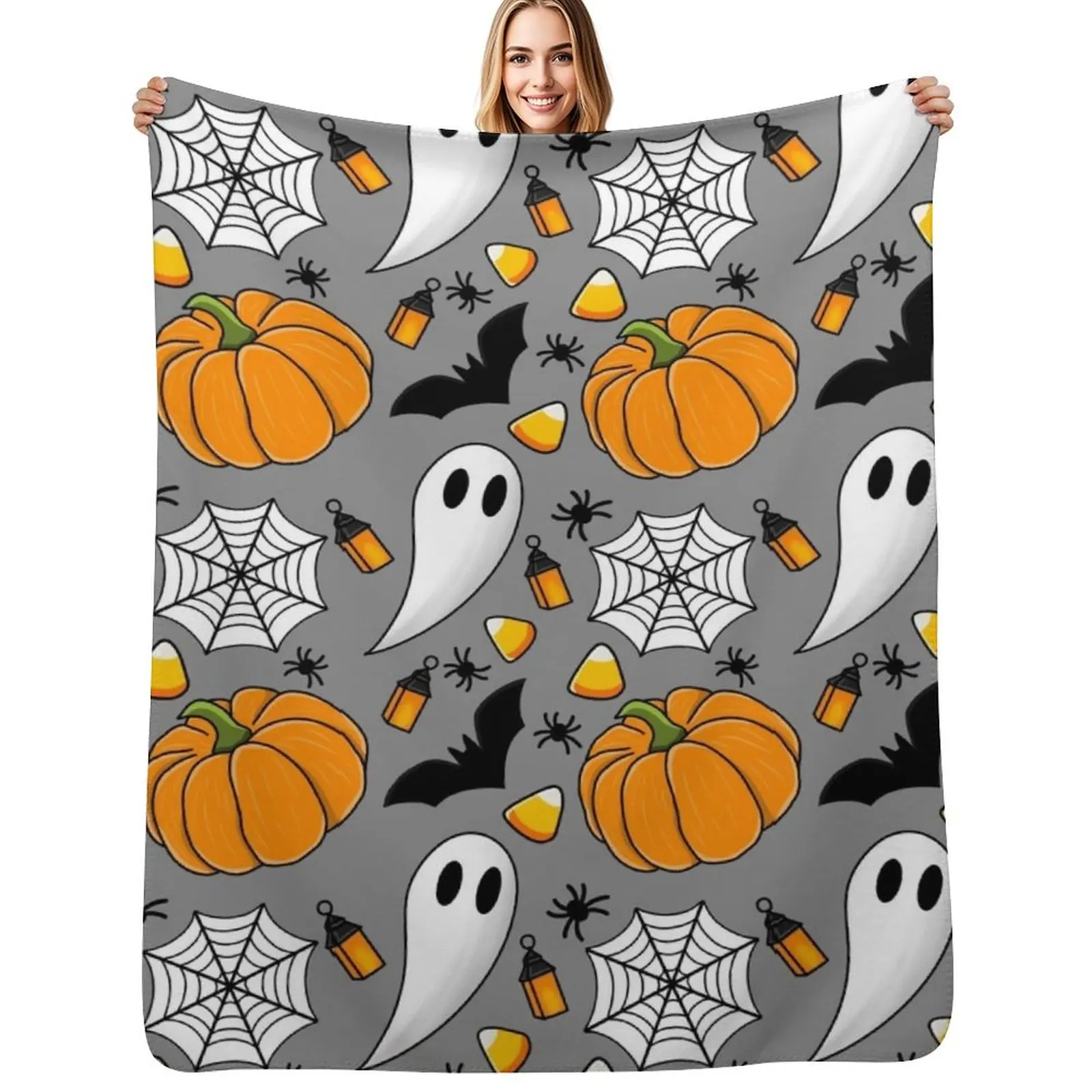 

Halloween Patterned Throw Blanket Decorative Soft Throw Blanket for Couch Sofa