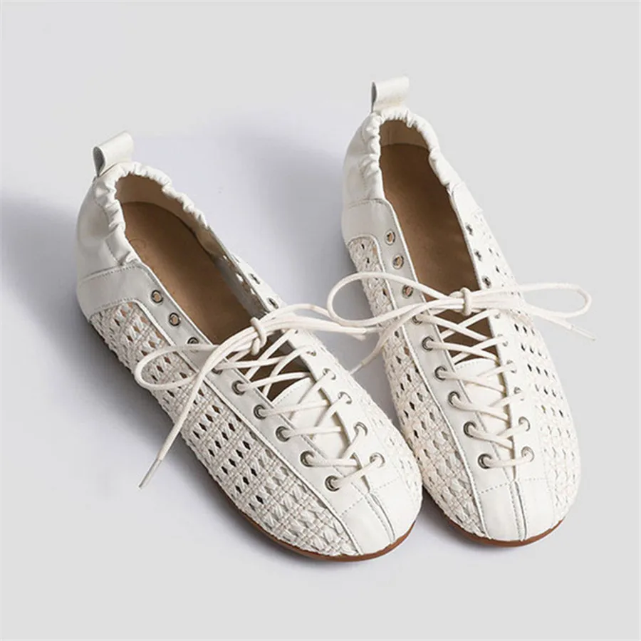 

Новые женские балетки 2026 года: модные, дышащие, с круглым носком, на шнуровке, повседневные лоферы, увеличивающие рост