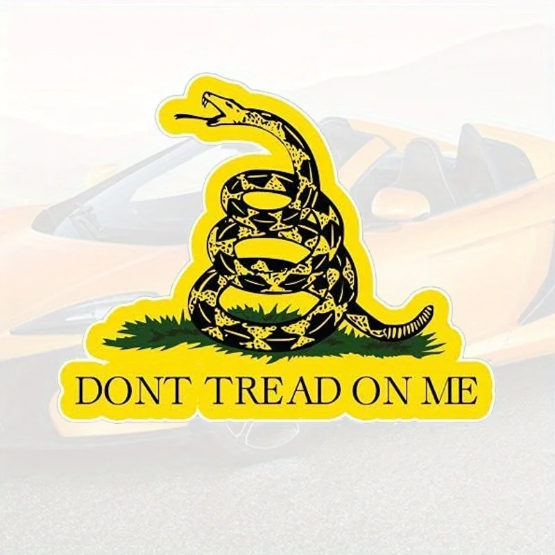 Gadsden العلم لا تخطو علي ملصق فينيل ملصق مائي لسيارة شاحنة SUV فان نافذة الوفير جدار الكمبيوتر المحمول اللوحي كوب بهلوان وأي Sm