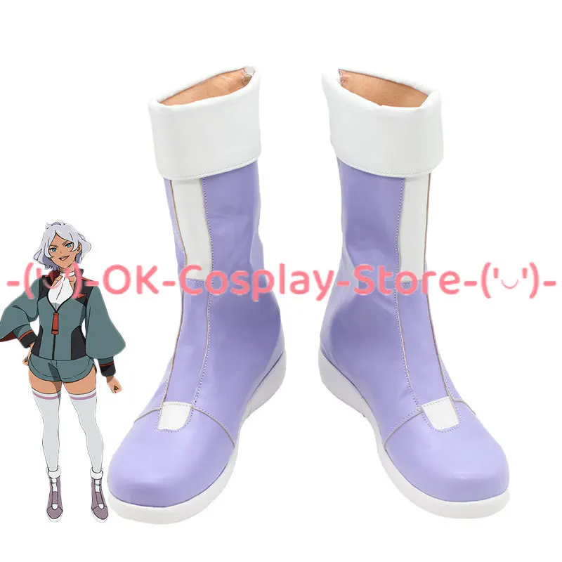 

Anime the Witch from Mercury Cecilia Dort Cosplay Shoes Halloween Carnival Boots Cosplay Prop PU Leather Shoes Custom Made