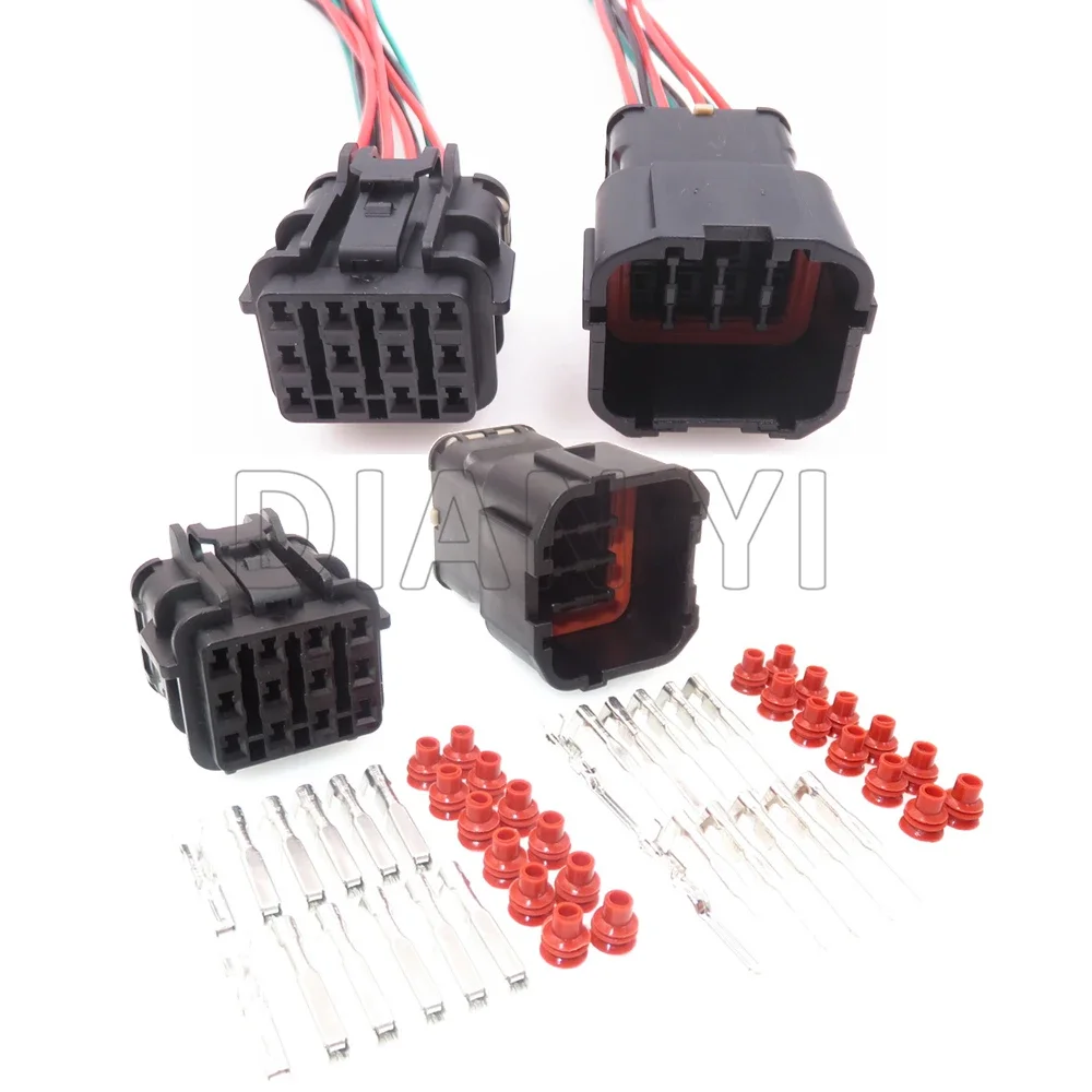 

1 Set 12 Way Car Docking Sockets MG640348 MG610346-5 Excavator Throttle Motor Electric Wiring Connector AC Assembly 7123-7923-30