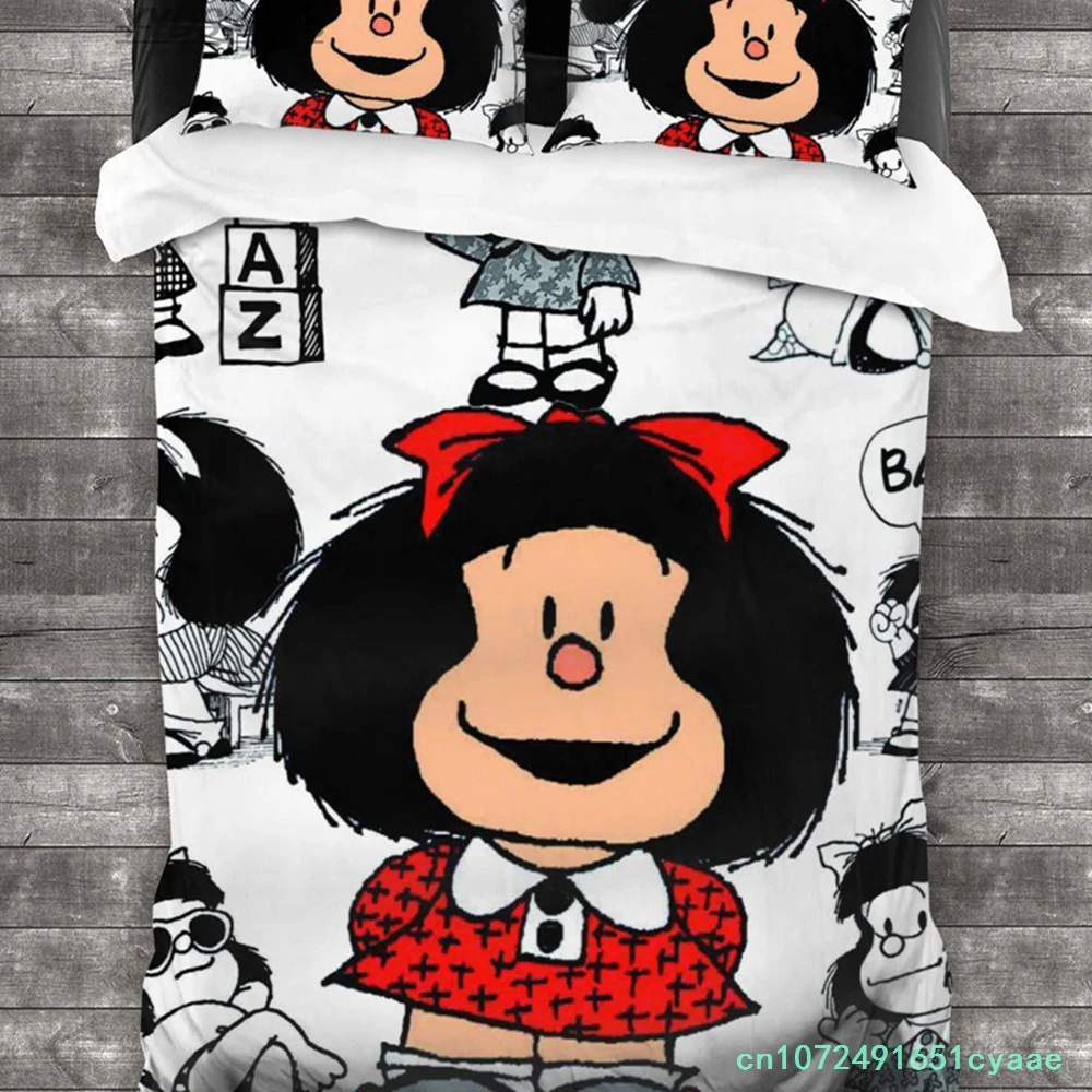 Mafalda Bedding Set Single Twin Full Queen King Size Bed Set Aldult Kid Bedroom Duvetcover Sets 3D Print Parure De Lit King