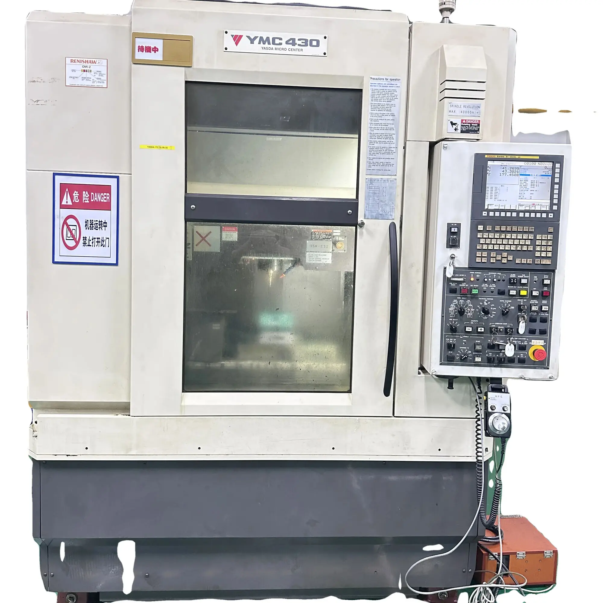 Yasda-Capaz Alta Velocidade Vertical Hining Center, Micro Sub Micron, YMC 430
