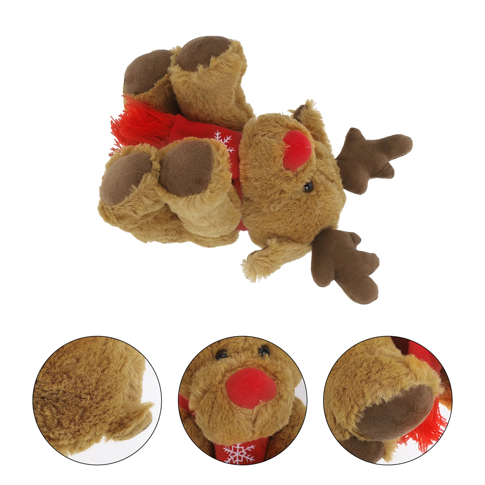 Alce de peluche navideño de 29cm, alce de peluche Adorable, ciervo de Navidad, regalos de Año Nuevo para niños, decoración para fiesta de Navidad (marrón claro)