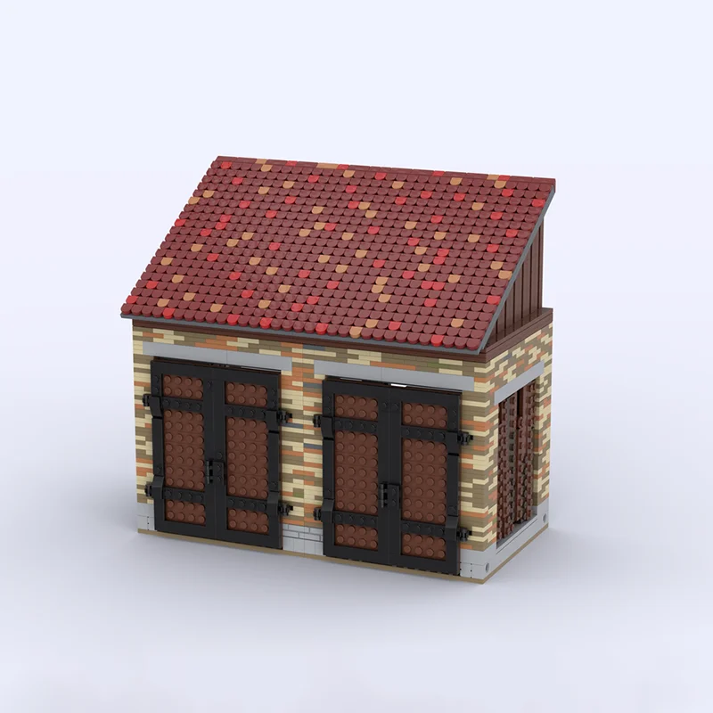 City Street View Moc Bouwstenen Modulair Boerderij Schuur Model Technologie Blokken Kerst DIY Speelgoed Bouw Vakantiecadeaus