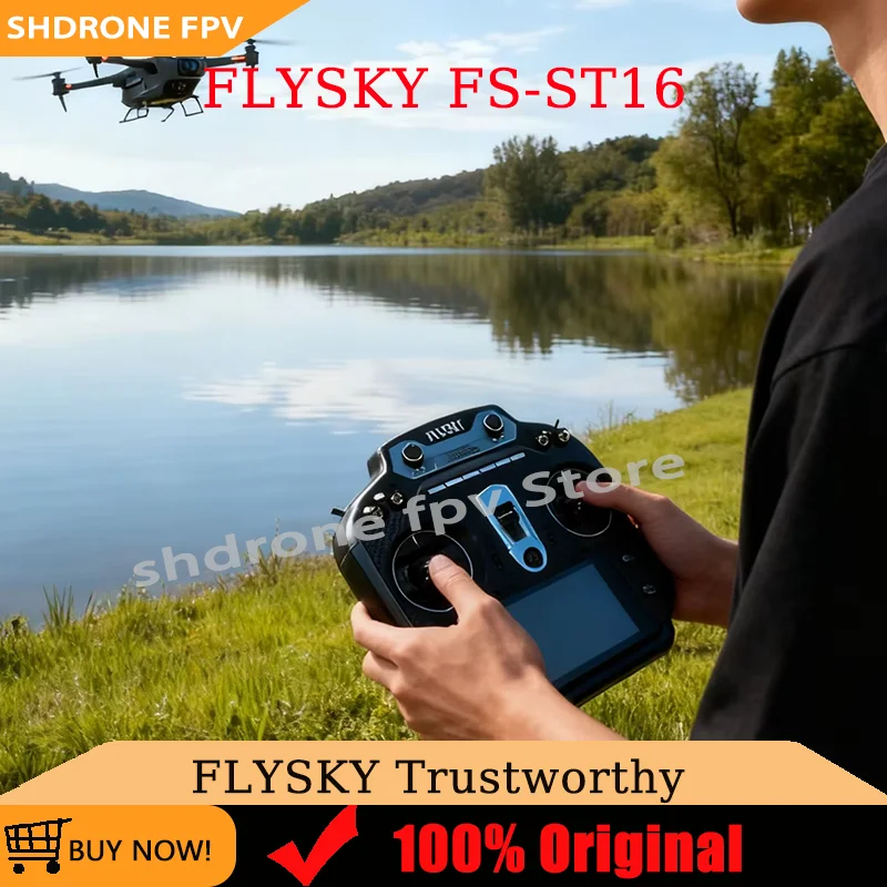 

FLYSKY FS-ST16 2.4GHz 16CH SR8 Dual-antenna Design Remote Control for RC Plane Car Boat Drone Model Parts