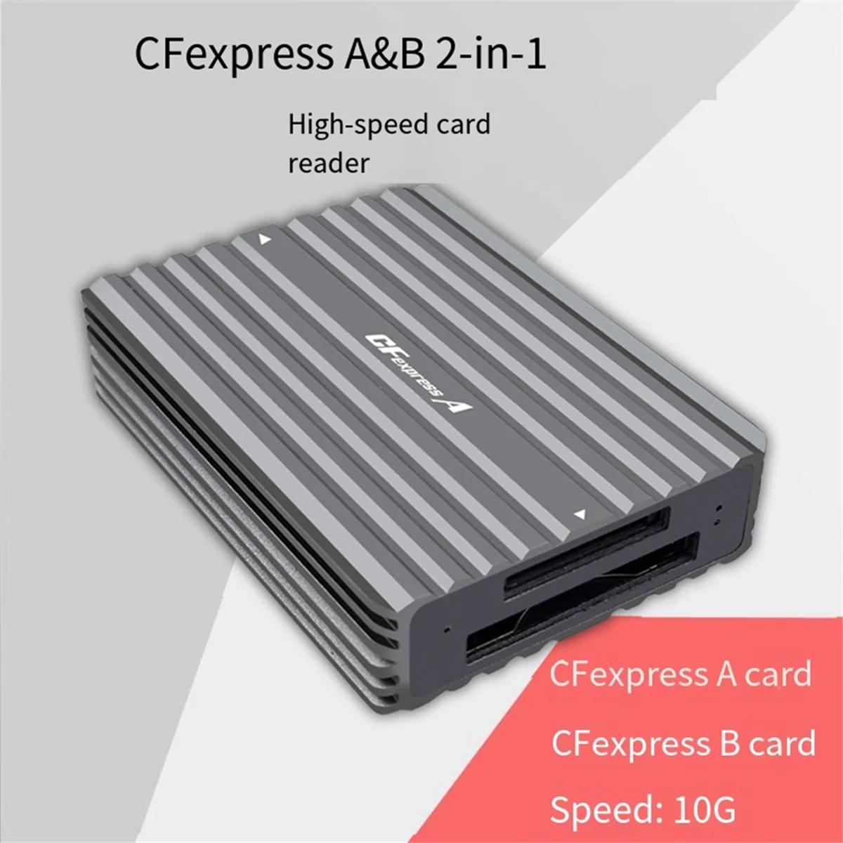 2 in 1 Cfexpress A&B Double-Sided Card Reader Cfexpress Card Adapter USB3.2 10gbps Suitable for Computers and Notebook