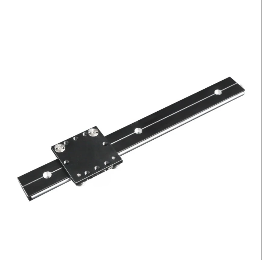 Millimeter slide external double-axis linear guide with bearing wheel block, suitable for furniture display cabinets