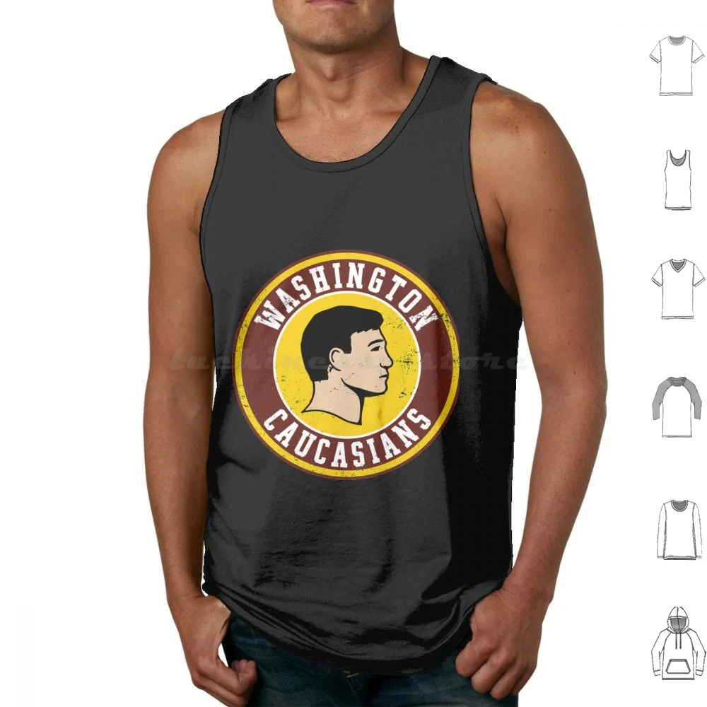 Caucasians-( Distressed ) Classic Tank Tops Print Cotton Funny Happy Love Lover Mother Day Father Day Family