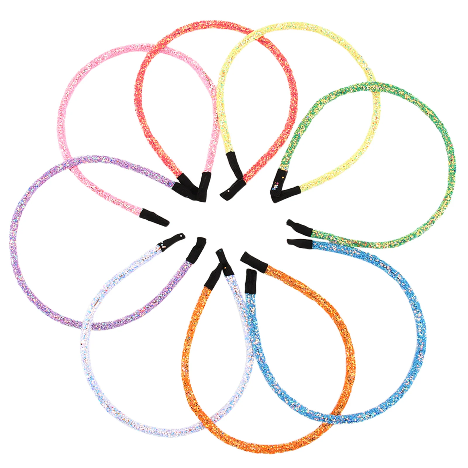 

8pcs Paillette Bands Sparkle Headband Party Hair Accessories Cosplay Headdress For Festival Costume Hair Hoop