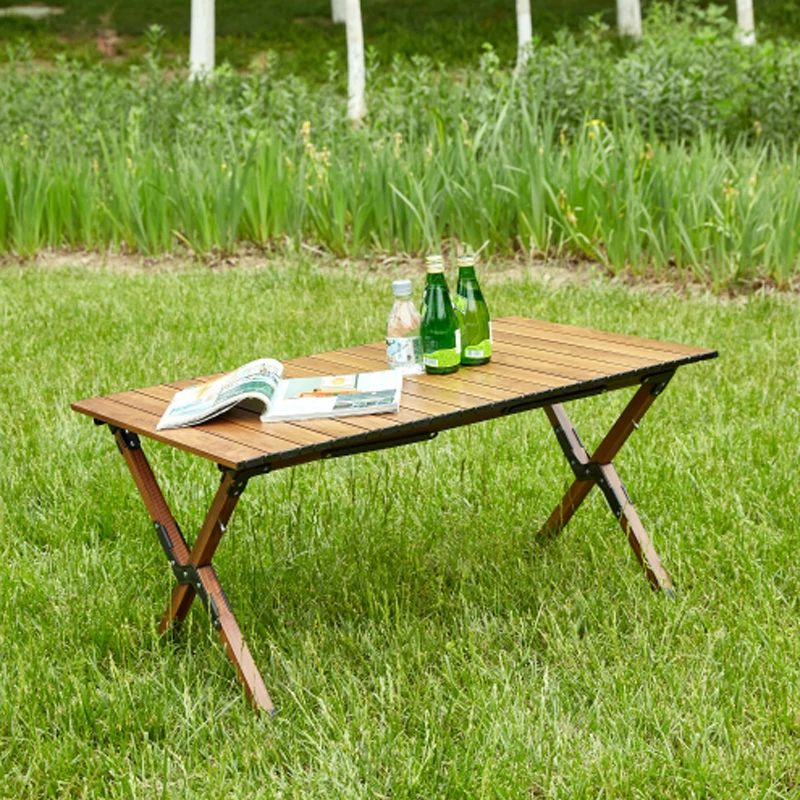 

1-piece Folding Outdoor Table,Lightweight Aluminum Roll-up Rectangular Table for indoor, Outdoor Camping, Picnics,Beach,Backyard