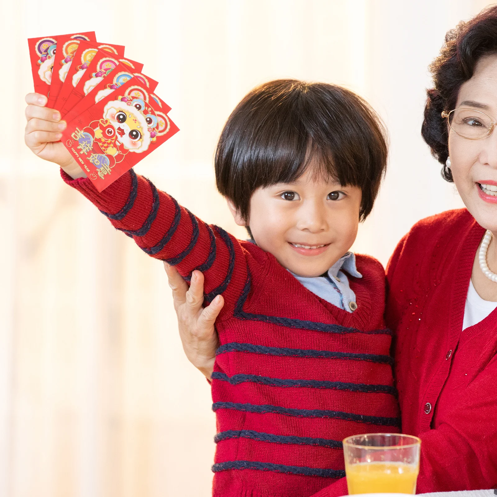 

10Pcs Lucky Money Red Envelopes Chinese New Year Snake Year Red Packets Folding Cash Envelopes Spring Festival Celebration Gift