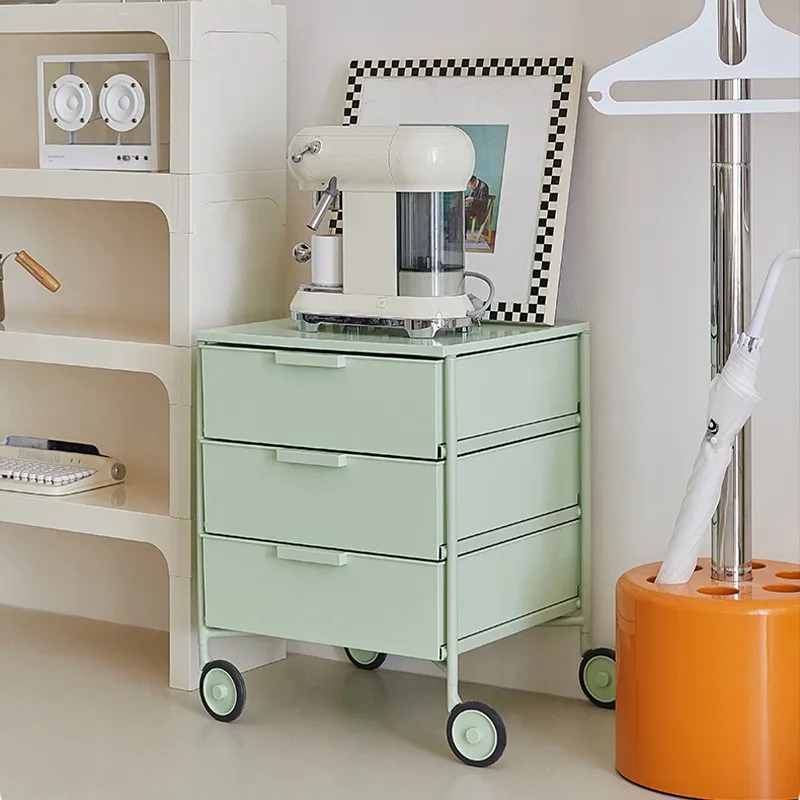 OLEVO Mobile Storage Bedside Table With Fashionable Simple Design Multifunctional Use To Expand The Activity Space In The Home