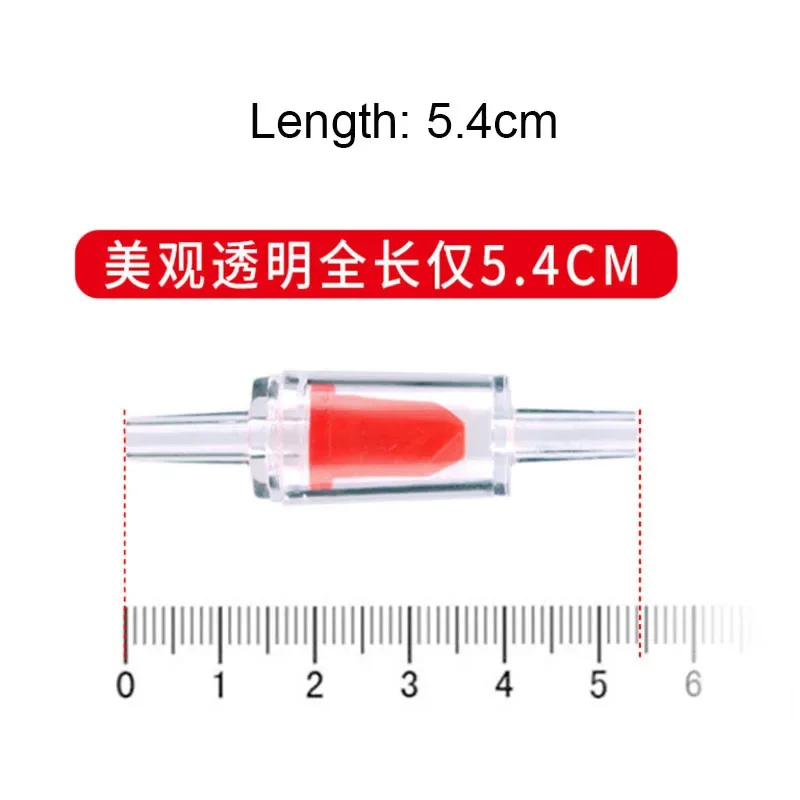 Red 1Pcs Aquarium One Way Non-Return Check Valve Aquarium Air Pump Accessories Compatible with 4mm Air Pipe