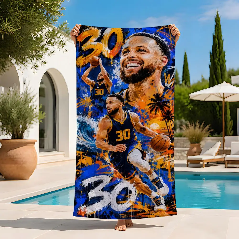 SportStar S-Stephen C-Curry Towel Extra Large Beach Towel Quick Dry Sand Free Super Absorbent Lightweight Hot