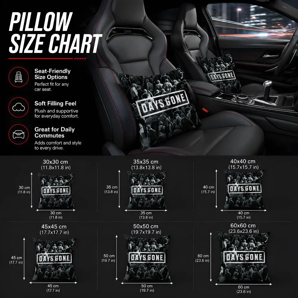 D-DayZ Zombie Game Anime Space Saving Reusable Cushion Trendy Premium Plush Texture Home Full Color Cover