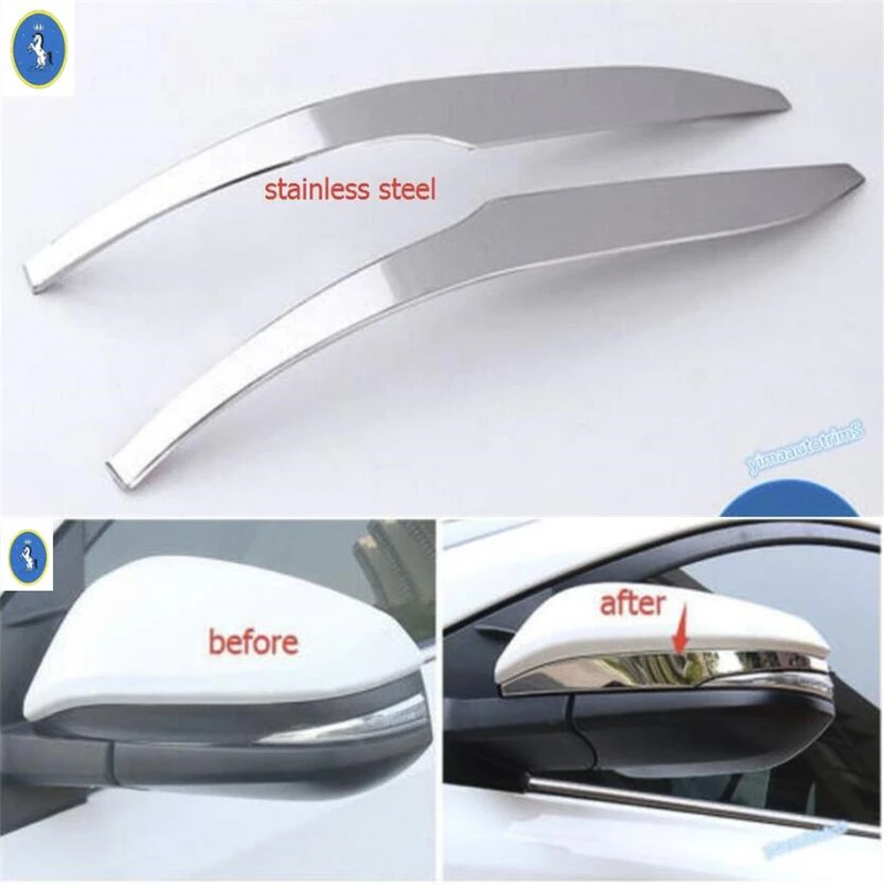 

Exterior Refit Kit Rearview Mirror Protect Strip Streamer Cover Trim Fit For TOYOTA RAV4 2013 - 2018 / Highlander 2014 - 2019