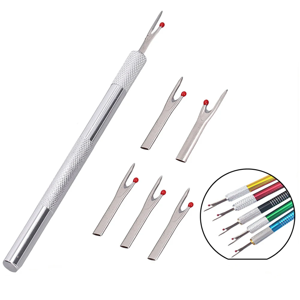 5-teiliges Metalldraht-Abisolierset mit Ersatz klingen Griffset aus Aluminium legierung, neues, langlebiges Abisolierset aus Kohlenstoffs tahl