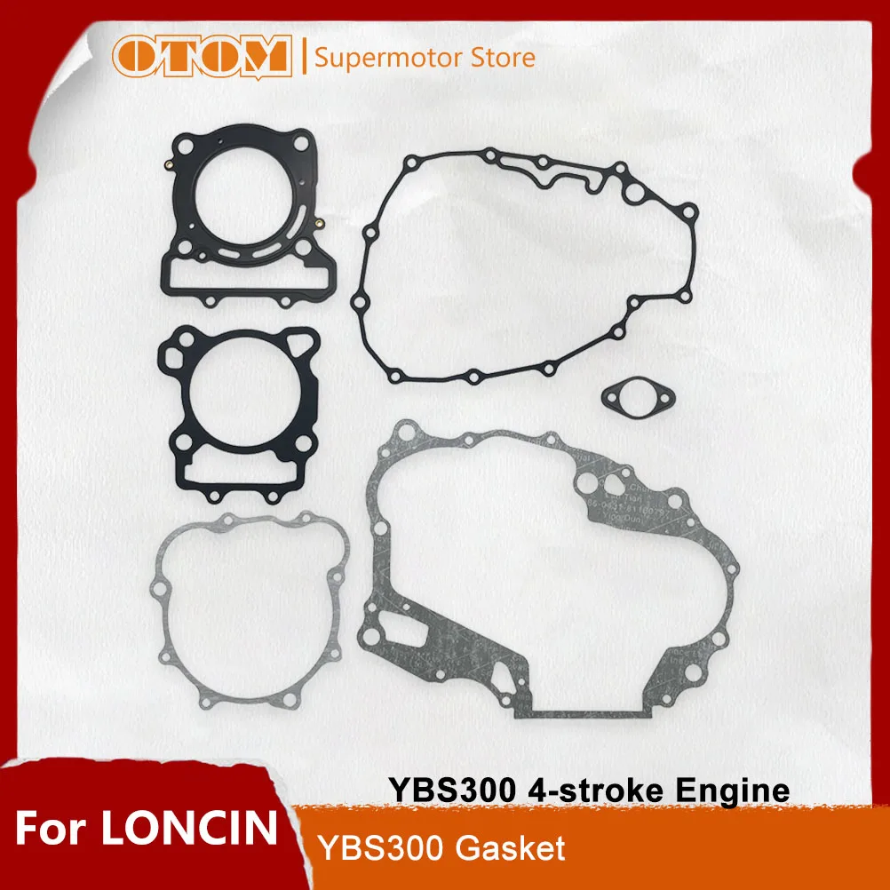 

Полный комплект прокладок двигателя мотоцикла OTOM, прокладки головки блока цилиндров, натяжитель, уплотнительная прокладка картера для LONCIN YBS300, 4-тактный