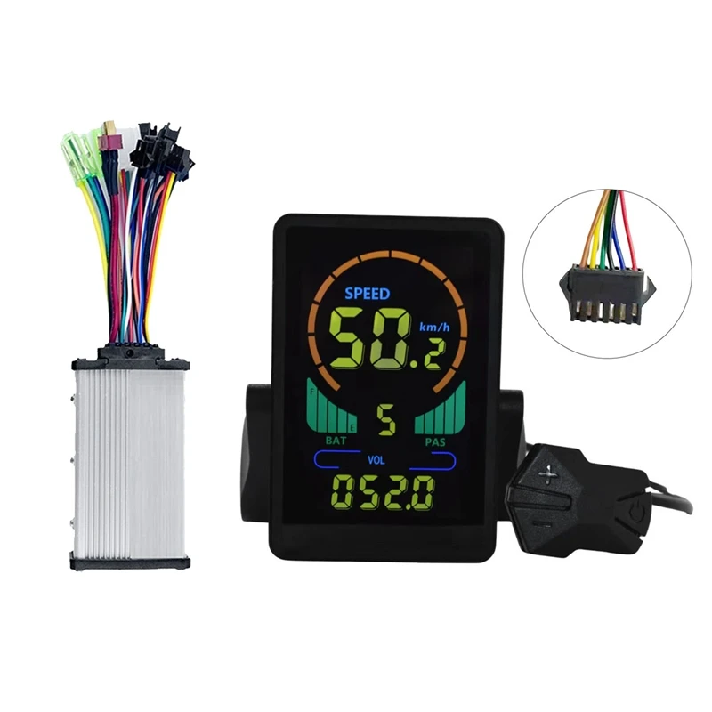 

M7C Electric Bike LCD Display Color Meter 24V-60V+36V 350W Sine Wave Controller UART For E Bike E Scooter Parts (SM 6PIN)