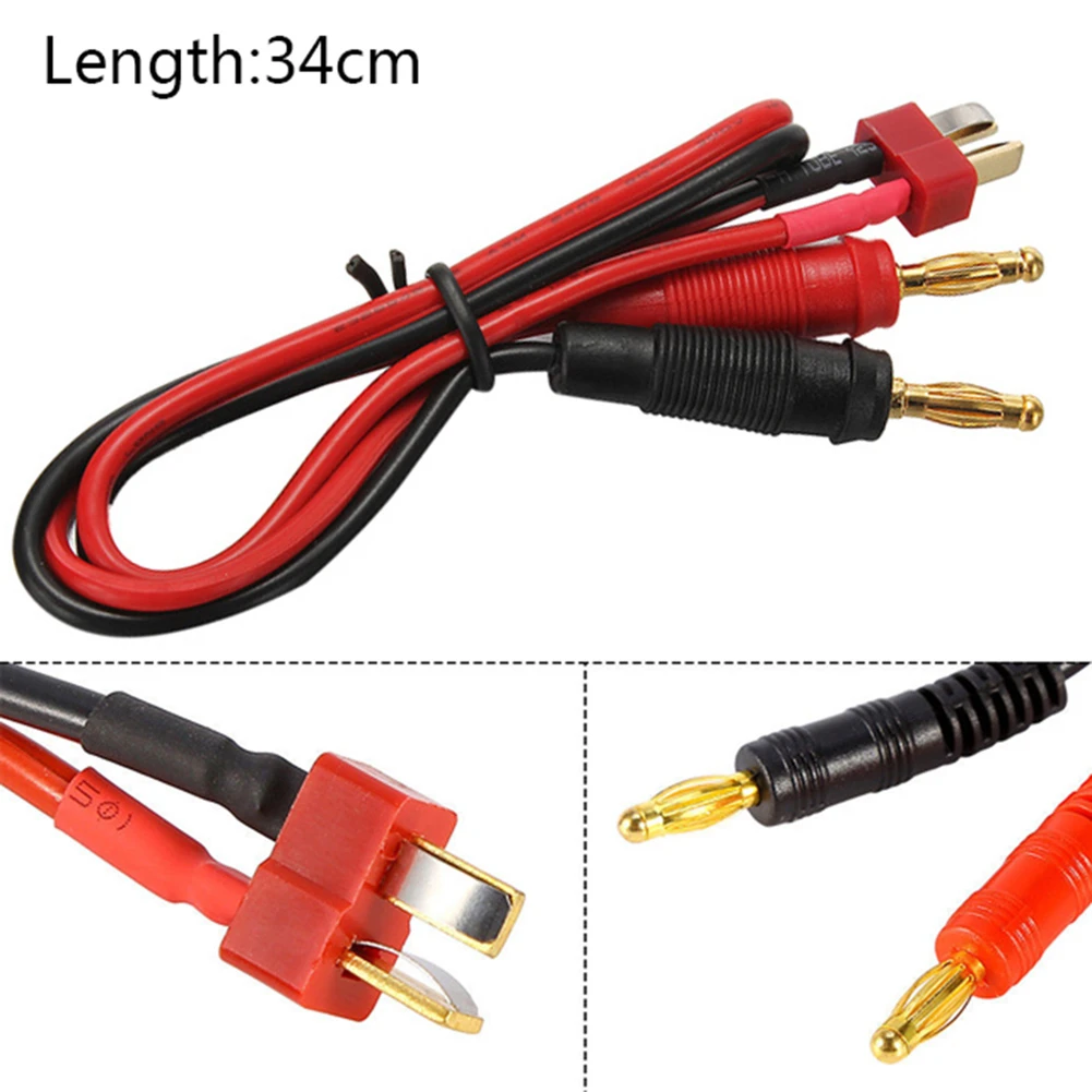 34cm RC Connector Cable T Plug Deans Connector To Banana Tamiya Plug To Banana For IMAXB6 B6AC B8 Chargers