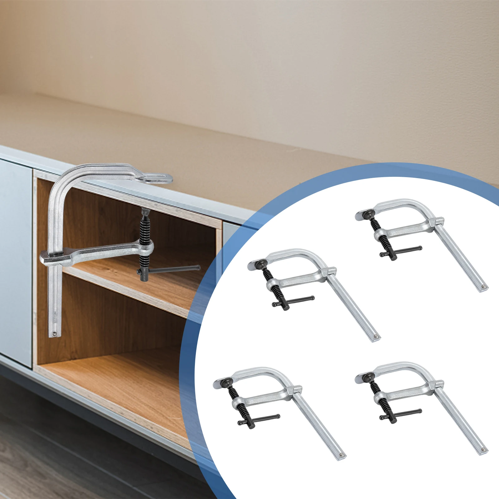 

4-piece F Welding Clamps, Drop-forged Bar Clamp, Mini High Strength F Clamps for Handle Heavy