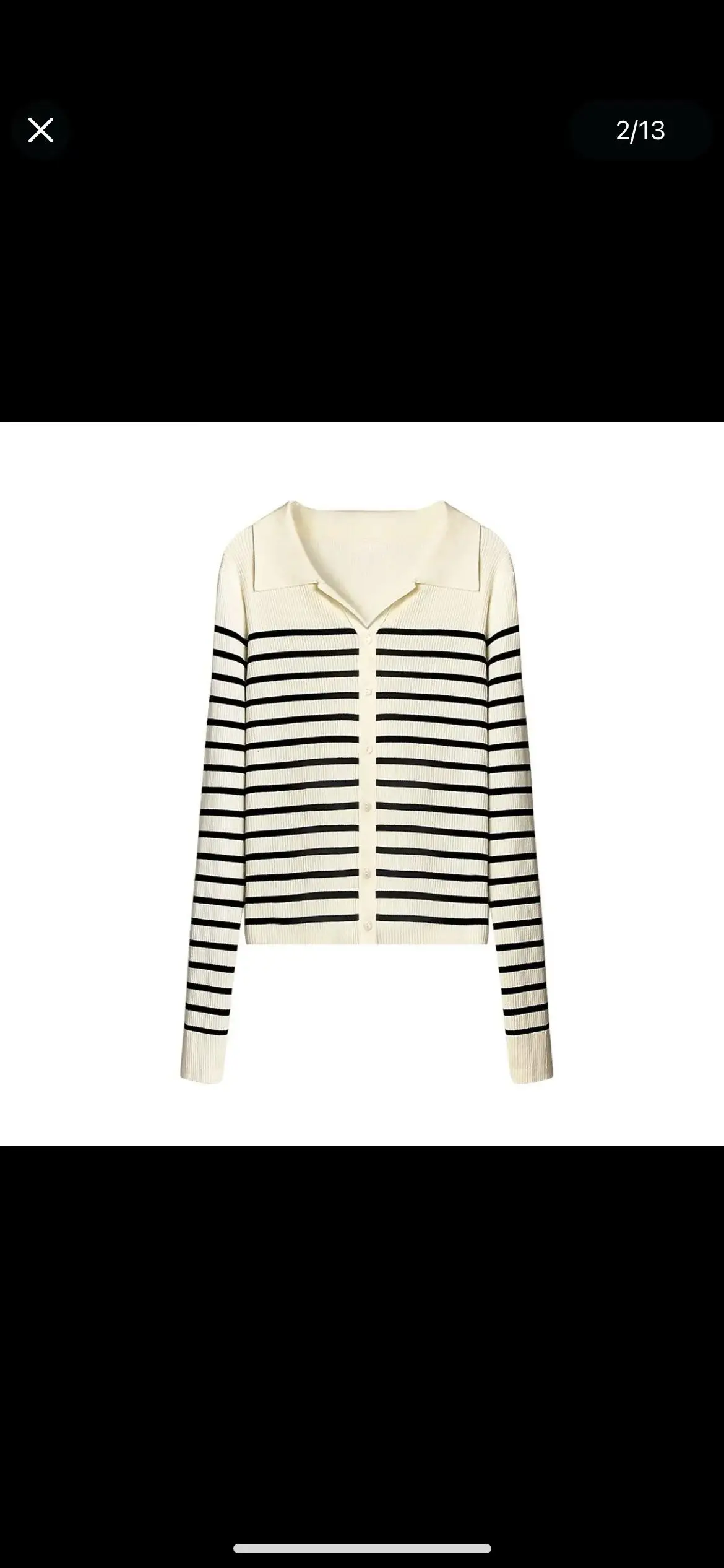 

Приталенный хлопковый вязаный кардиган с V-образным вырезом и полосатым узором, с длинными рукавами, укороченный, на пуговицах, для повседневной носки