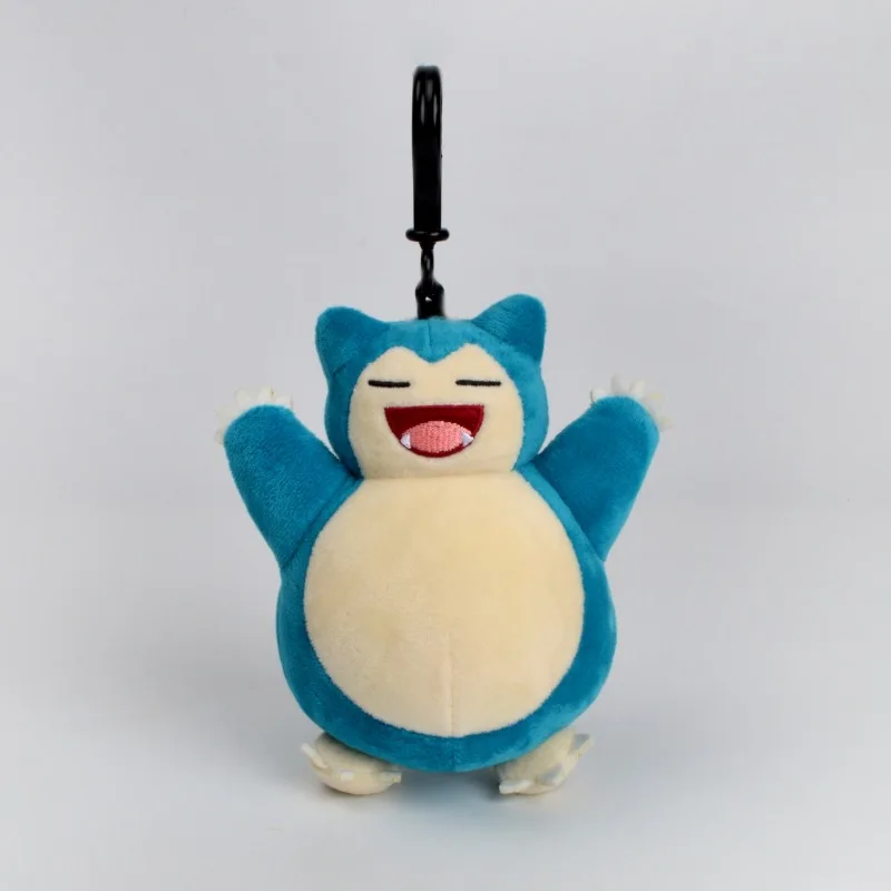 Genuine Animal Pokemon Series Pikachu Snorlax Kawaii Plush Toys Cute Pendant Keyring Keychain Birthday Party Gifts For Kid Boy