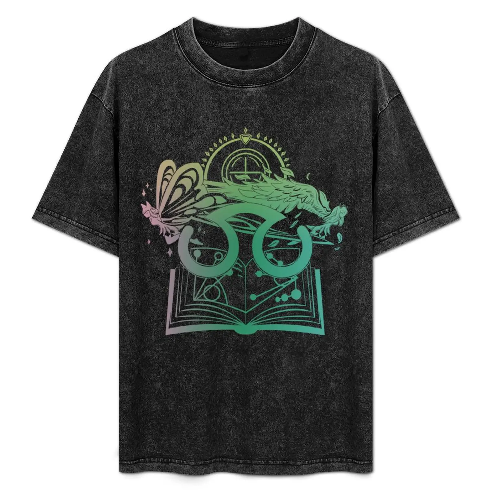 

FFXIV Scholar Job Symbol [FF Style] T-Shirt Basic Plain Tee for Spring and Summer