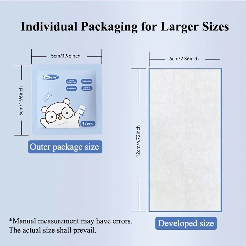 نظارات تنظيف عدسة مناديل النظارات الشمسية مناديل شاشة الهاتف المحمول مبللة مسبقًا ملفوفة بشكل فردي، وسادة مسح الكحول للنظارات الشمسية